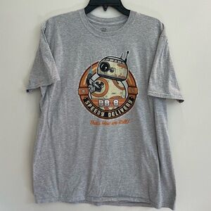 Funko Pop Star Wars T-Shirt BB-8 Gray Tee Mens Large
